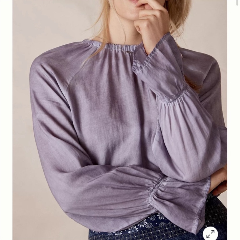 Anthropologie Cloth & Stone Violet Blouse S NWT